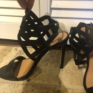 Fifth City Black cutout sandals